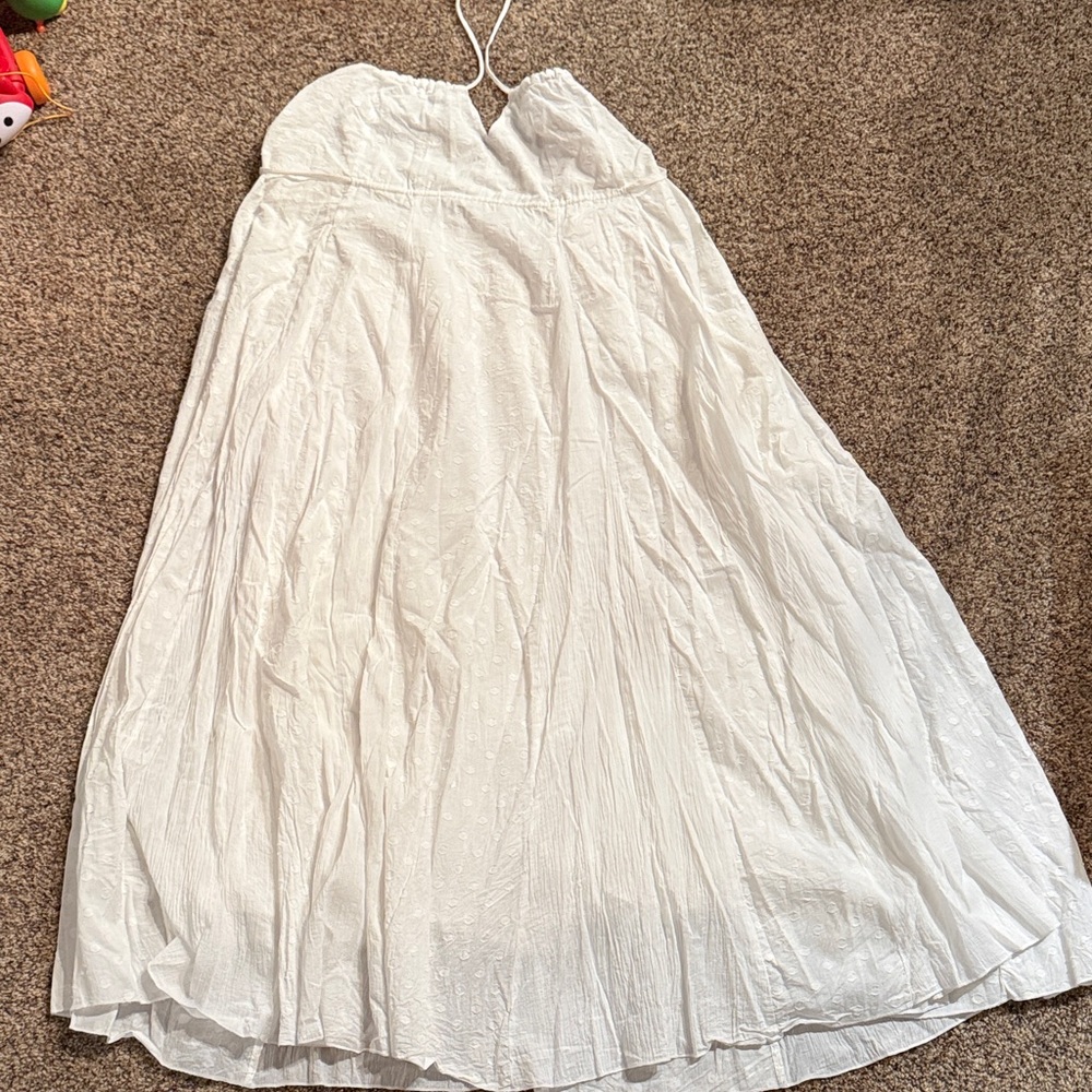 Lulu size Medium white halter tie dress